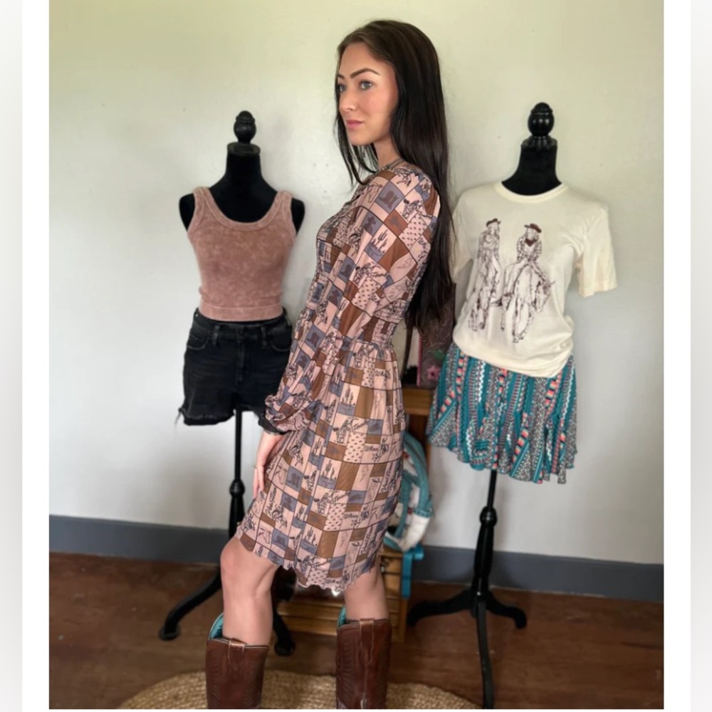 Coastal Cowgirl Long Sleeve Dress; Size XL - Picture 2 of 10